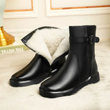 Bottes d'Hiver en Cuir de Vache Premium